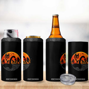 Funny Halloween Cryptid Folklore Bigfoot Alien Mothman 4 in 1 Can Cooler Tumbler TS11 Print Your Wear