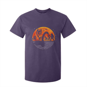 Funny Halloween Cryptid Folklore Bigfoot Alien Mothman T Shirt For Kid TS11 Purple Print Your Wear