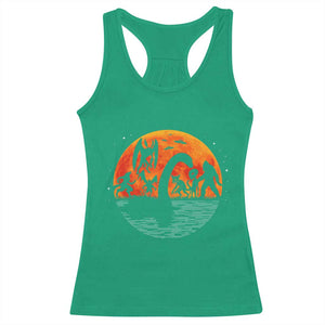 Funny Halloween Cryptid Folklore Bigfoot Alien Mothman Racerback Tank Top TS11 Irish Green Print Your Wear