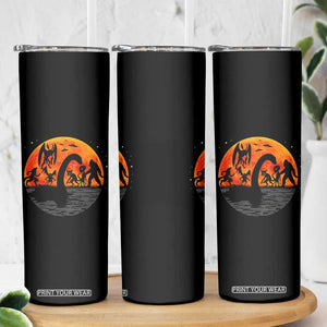 Funny Halloween Cryptid Folklore Bigfoot Alien Mothman Skinny Tumbler TS11 Print Your Wear