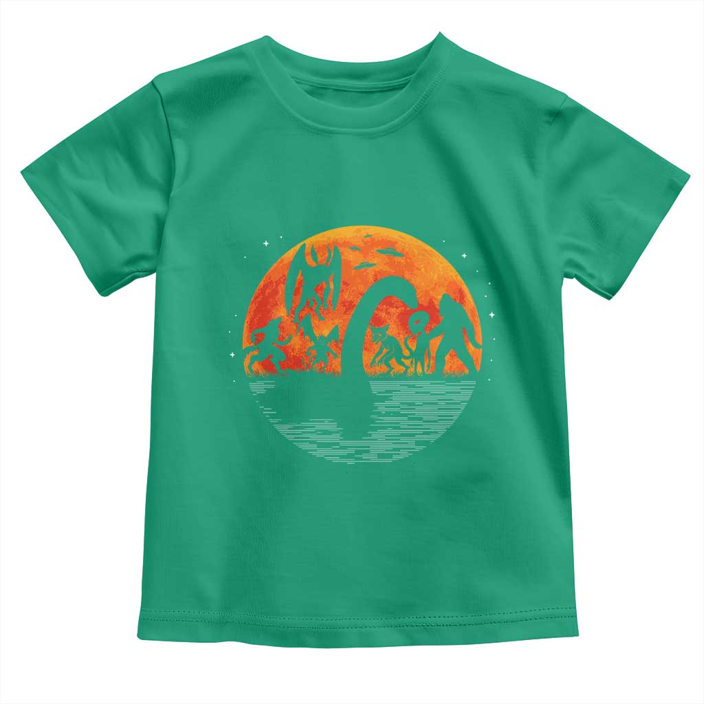 Funny Halloween Cryptid Folklore Bigfoot Alien Mothman Toddler T Shirt TS11 Irish Green Print Your Wear