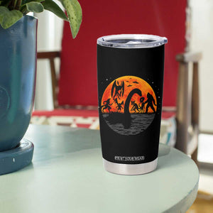 Funny Halloween Cryptid Folklore Bigfoot Alien Mothman Tumbler Cup TS11 Print Your Wear