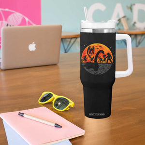 Funny Halloween Cryptid Folklore Bigfoot Alien Mothman Tumbler With Handle TS11 Print Your Wear