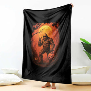 Funny Halloween Bigfoot Scary Spooky Cryptid Sasquatch Throw Blanket TS11 Print Your Wear
