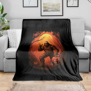 Funny Halloween Bigfoot Scary Spooky Cryptid Sasquatch Throw Blanket TS11 Print Your Wear