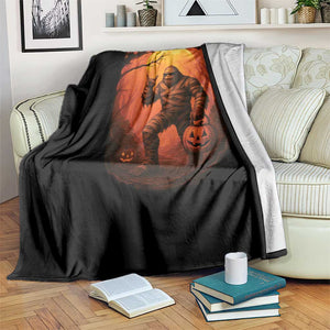 Funny Halloween Bigfoot Scary Spooky Cryptid Sasquatch Throw Blanket TS11 Print Your Wear