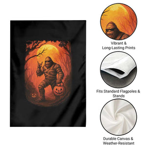 Funny Halloween Bigfoot Scary Spooky Cryptid Sasquatch Garden Flag TS11 Print Your Wear