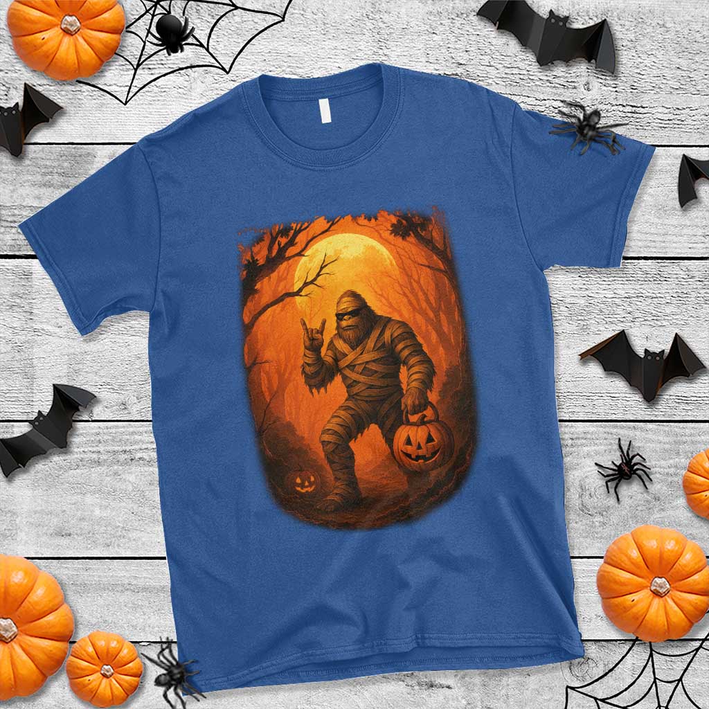 Funny Halloween Bigfoot Scary Spooky Cryptid Sasquatch T Shirt TS11 Royal Blue Print Your Wear
