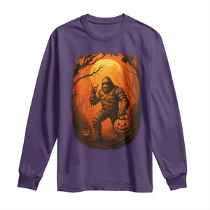 Funny Halloween Bigfoot Scary Spooky Cryptid Sasquatch Long Sleeve Shirt TS11 Purple Print Your Wear