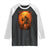 Funny Halloween Bigfoot Scary Spooky Cryptid Sasquatch Raglan Shirt TS11 Black White Print Your Wear