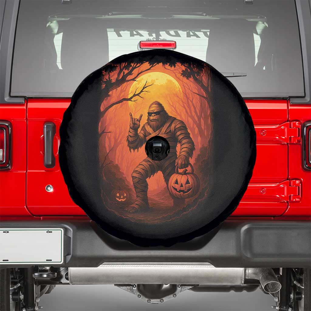 Funny Halloween Bigfoot Scary Spooky Cryptid Sasquatch Spare Tire Cover TS11 Black Print Your Wear