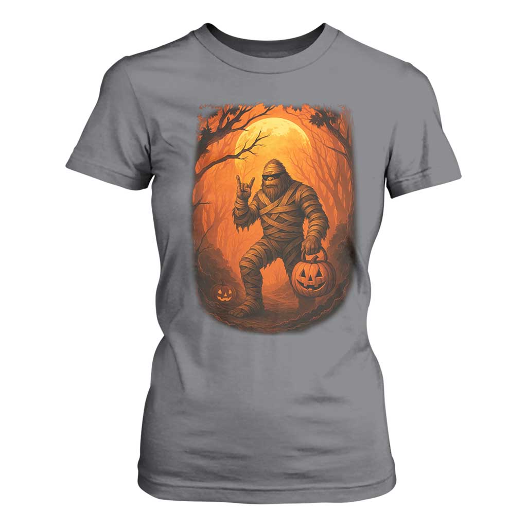 Funny Halloween Bigfoot Scary Spooky Cryptid Sasquatch T Shirt For Women TS11 Charcoal Print Your Wear