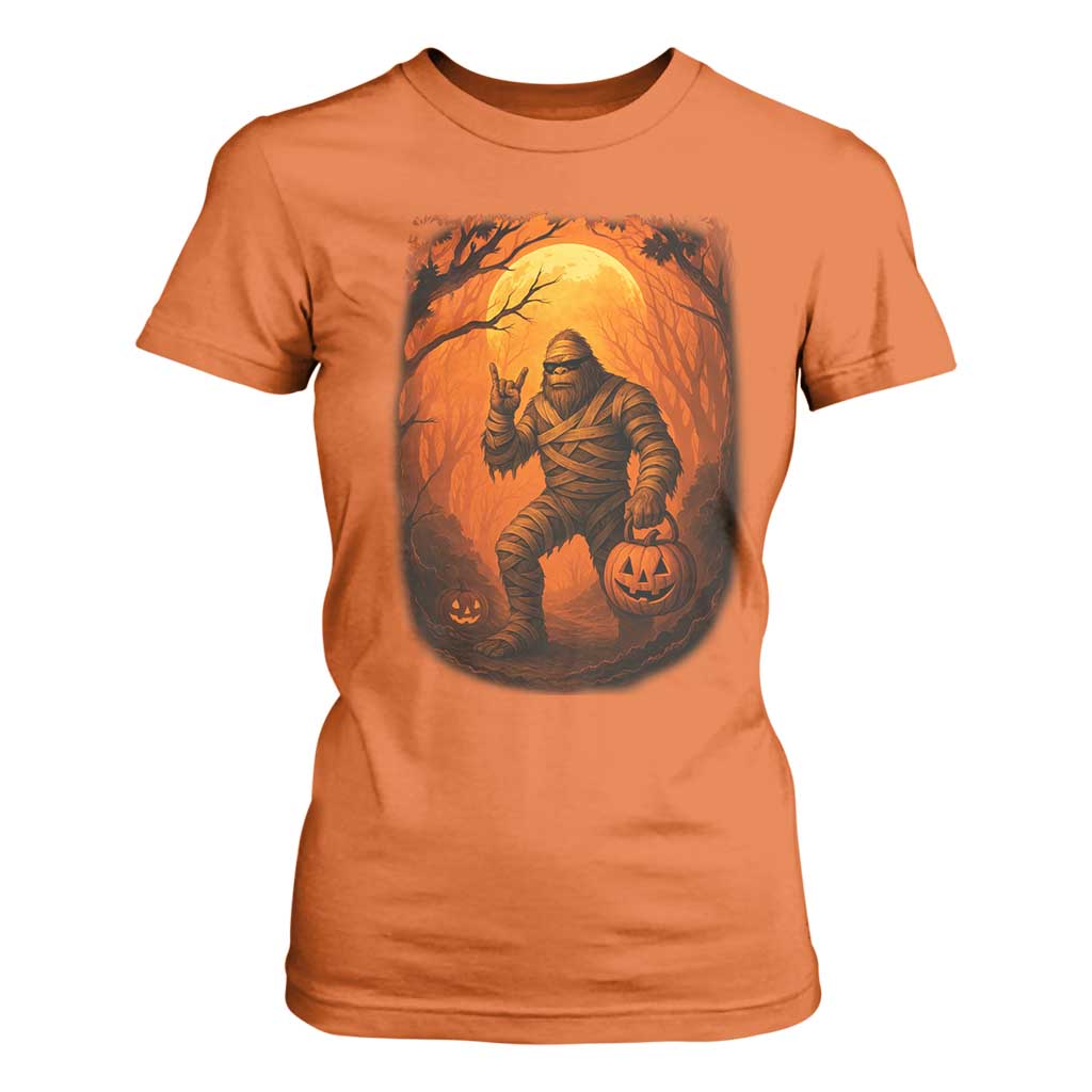 Funny Halloween Bigfoot Scary Spooky Cryptid Sasquatch T Shirt For Women TS11 Orange Print Your Wear