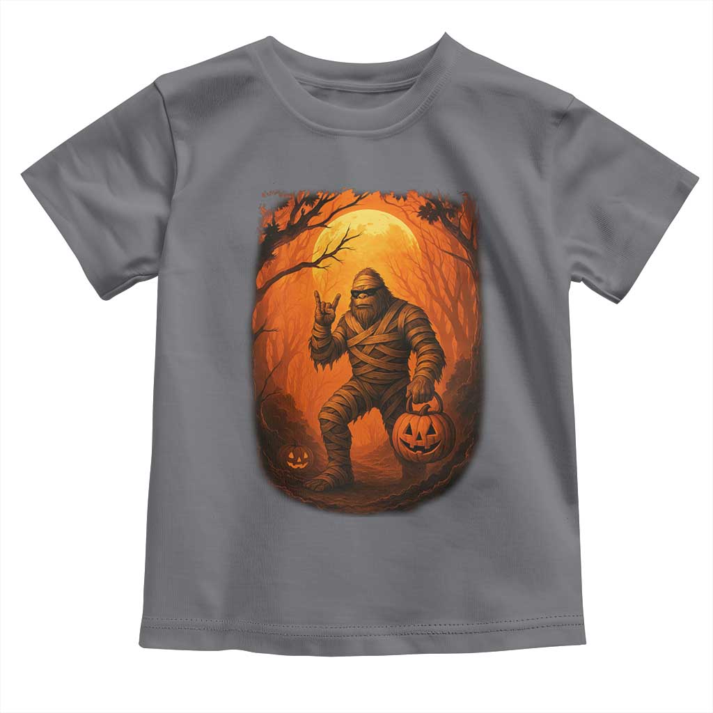 Funny Halloween Bigfoot Scary Spooky Cryptid Sasquatch Toddler T Shirt TS11 Charcoal Print Your Wear