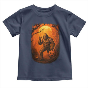 Funny Halloween Bigfoot Scary Spooky Cryptid Sasquatch Toddler T Shirt TS11 Navy Print Your Wear