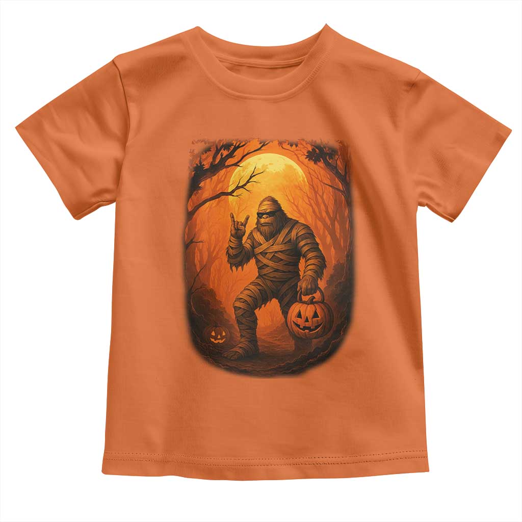 Funny Halloween Bigfoot Scary Spooky Cryptid Sasquatch Toddler T Shirt TS11 Orange Print Your Wear