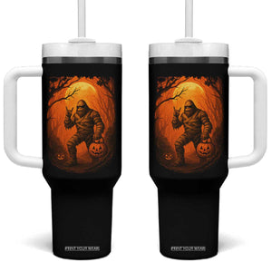 Funny Halloween Bigfoot Scary Spooky Cryptid Sasquatch Tumbler With Handle TS11 One Size: 40 oz Black Print Your Wear