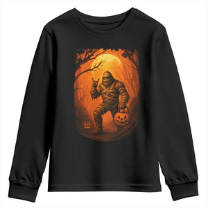 Funny Halloween Bigfoot Scary Spooky Cryptid Sasquatch Youth Sweatshirt TS11 Black Print Your Wear