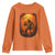 Funny Halloween Bigfoot Scary Spooky Cryptid Sasquatch Youth Sweatshirt TS11 Orange Print Your Wear