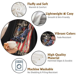 Funny Even Jesus Had A Fish Story Throw Blanket Fisherman Christian Fishing TS11 Print Your Wear