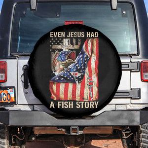 Funny Even Jesus Had A Fish Story Spare Tire Cover Fisherman Christian Fishing TS11 No hole Black Print Your Wear