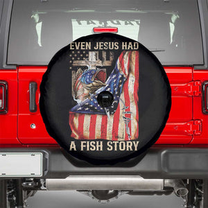 Funny Even Jesus Had A Fish Story Spare Tire Cover Fisherman Christian Fishing TS11 Black Print Your Wear