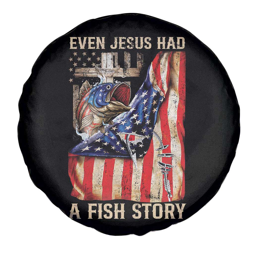 Funny Even Jesus Had A Fish Story Spare Tire Cover Fisherman Christian Fishing TS11 Print Your Wear
