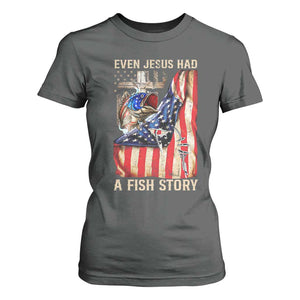 Funny Even Jesus Had A Fish Story T Shirt For Women Fisherman Christian Fishing TS11 Dark Heather Print Your Wear