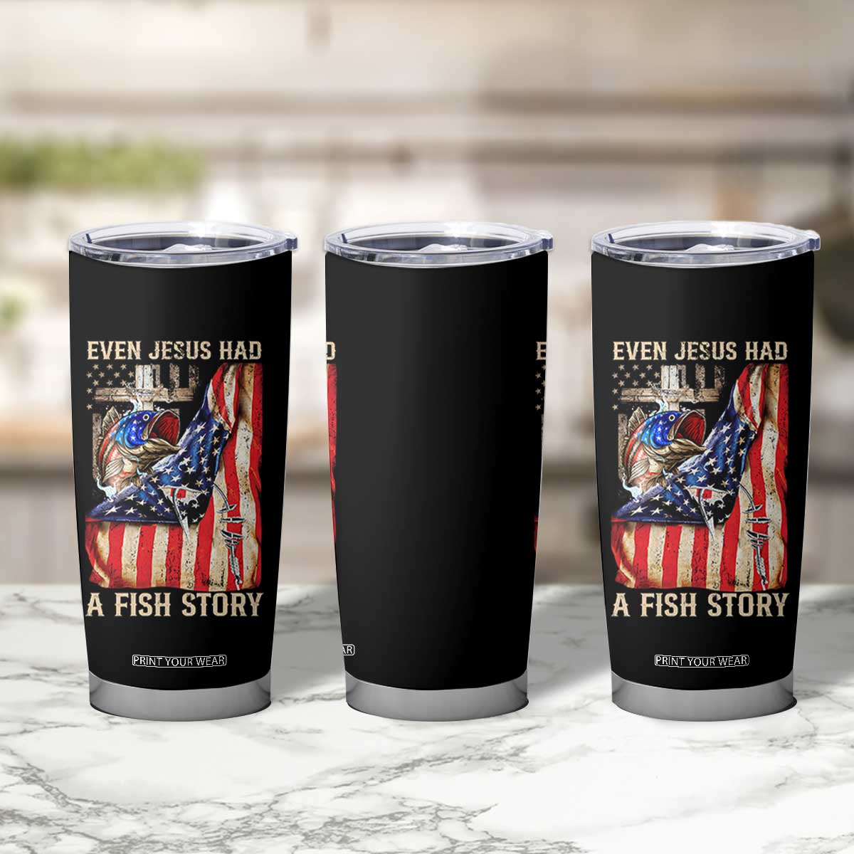 Funny Even Jesus Had A Fish Story Tumbler Cup Fisherman Christian Fishing TS11 Print Your Wear