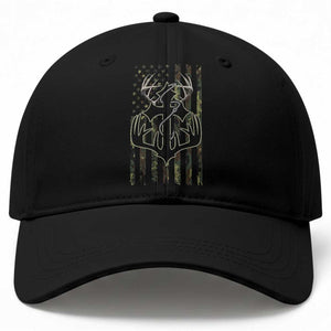 Faith Fishing Hunting Camo US Flag Cross With Hook Christian Baseball Cap TS11 Print Your Wear