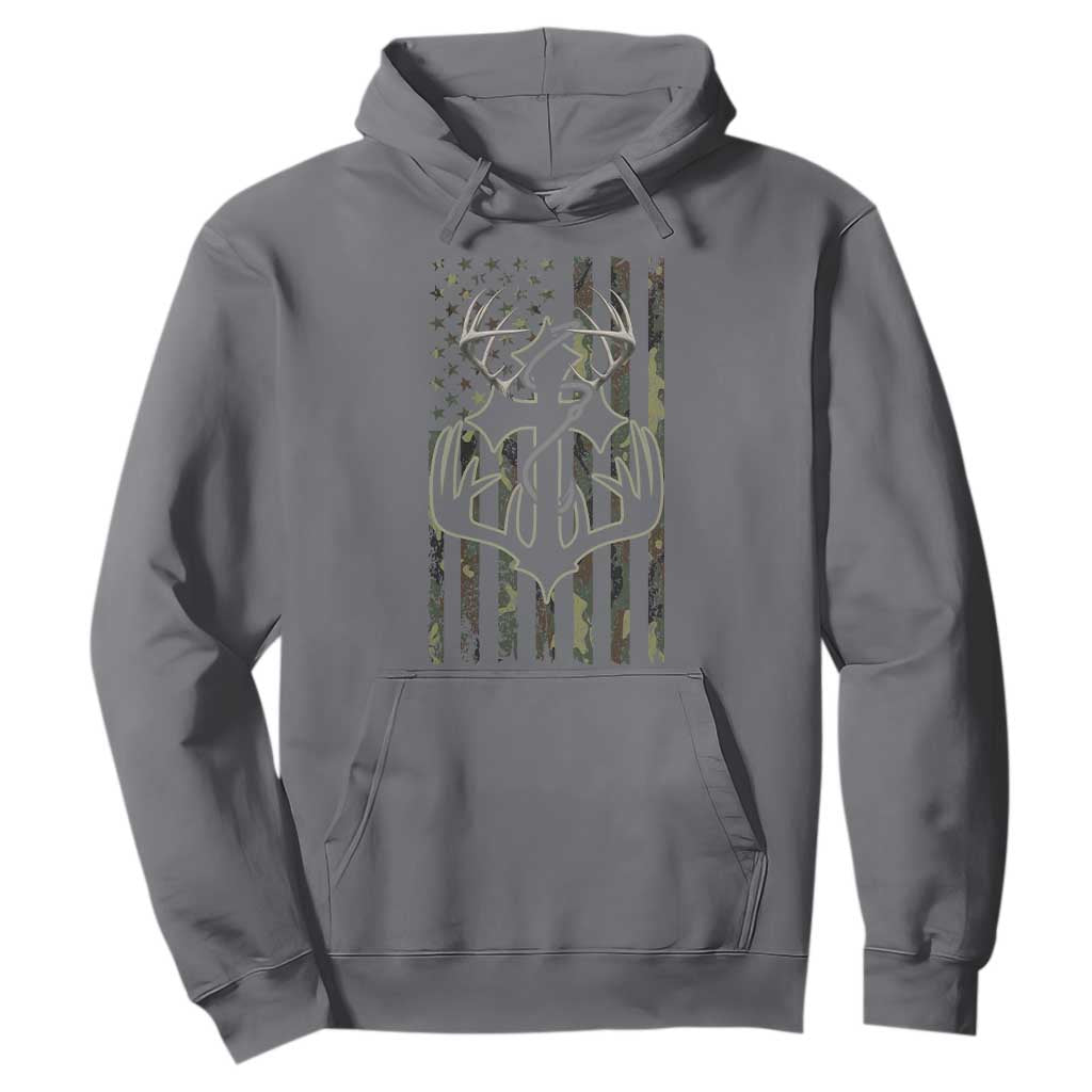 Faith Fishing Hunting Camo US Flag Cross With Hook Christian Hoodie TS11 Charcoal Print Your Wear