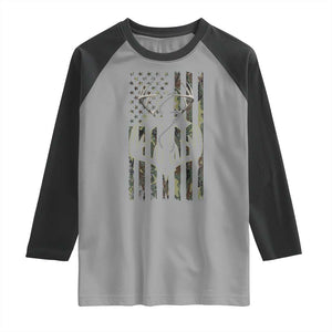 Faith Fishing Hunting Camo US Flag Cross With Hook Christian Raglan Shirt TS11 Sport Gray Black Print Your Wear