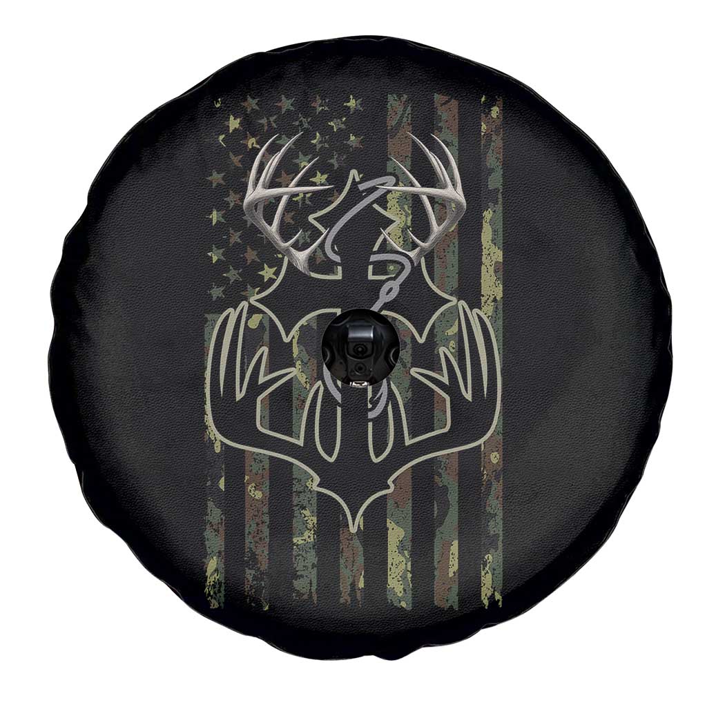 Faith Fishing Hunting Camo US Flag Cross With Hook Christian Spare Tire Cover TS11 Print Your Wear