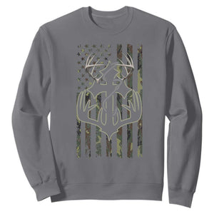 Faith Fishing Hunting Camo US Flag Cross With Hook Christian Sweatshirt TS11 Charcoal Print Your Wear