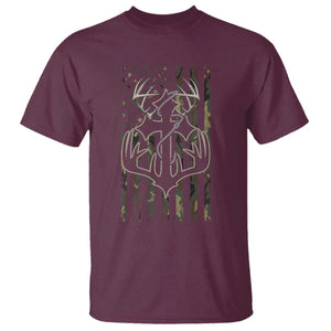 Faith Fishing Hunting Camo US Flag Cross With Hook Christian T Shirt TS11 Maroon Print Your Wear