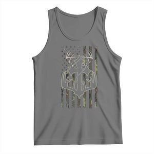 Faith Fishing Hunting Camo US Flag Cross With Hook Christian Tank Top TS11 Black Heather Print Your Wear