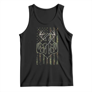 Faith Fishing Hunting Camo US Flag Cross With Hook Christian Tank Top TS11 Black Print Your Wear