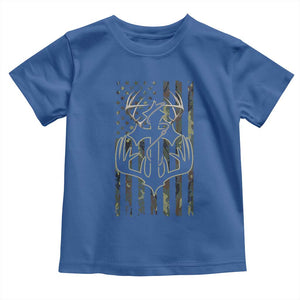 Faith Fishing Hunting Camo US Flag Cross With Hook Christian Toddler T Shirt TS11 Royal Blue Print Your Wear