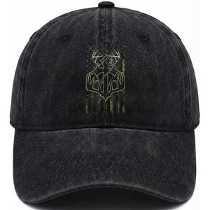 Faith Fishing Hunting Camo US Flag Cross With Hook Christian Washed Cotton Baseball Cap TS11 Print Your Wear