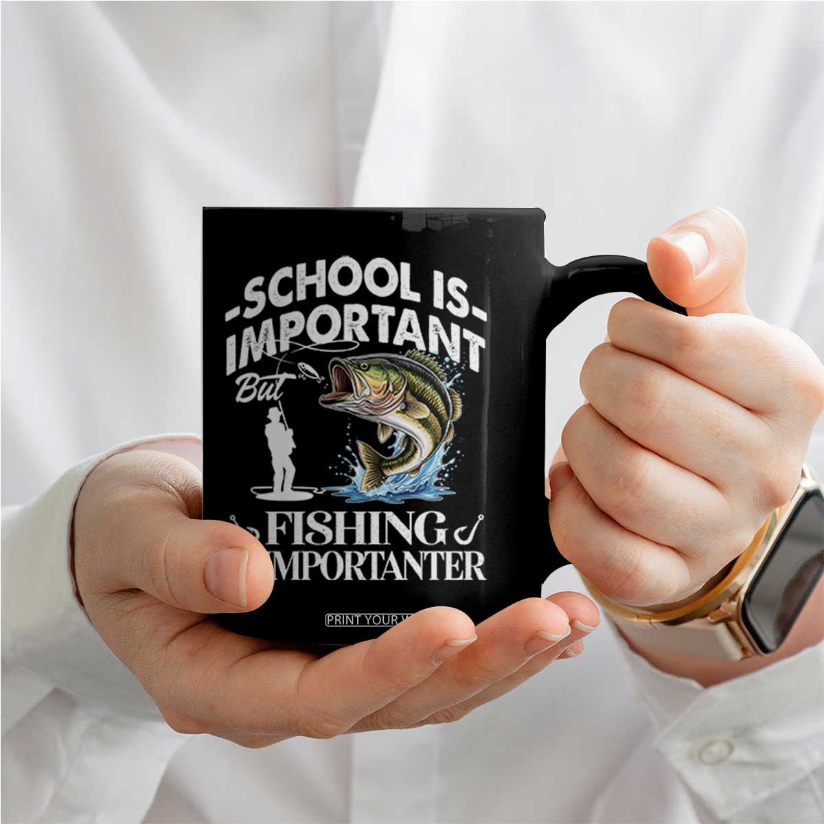 Funny School Is Important But Fishing Is Importanter Coffee Mug Fishing Lover TS11 Print Your Wear