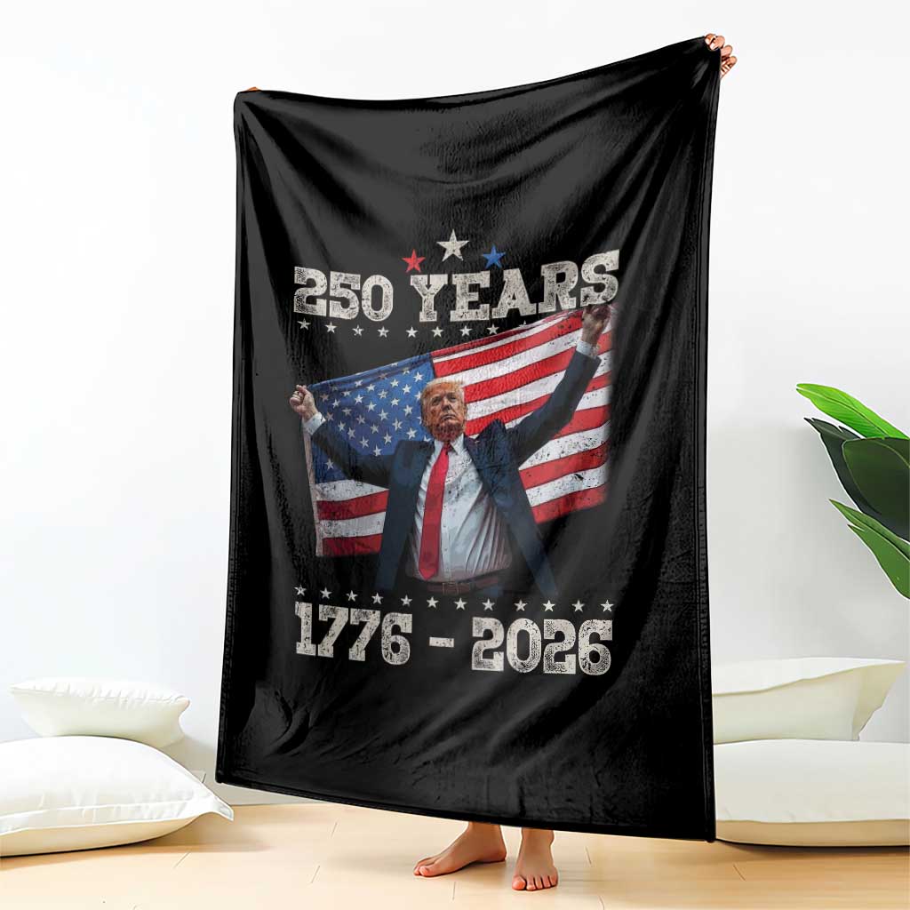 Trump 250th Anniversary Throw Blanket 250 Years America Vintage USA Flag TS11 Print Your Wear