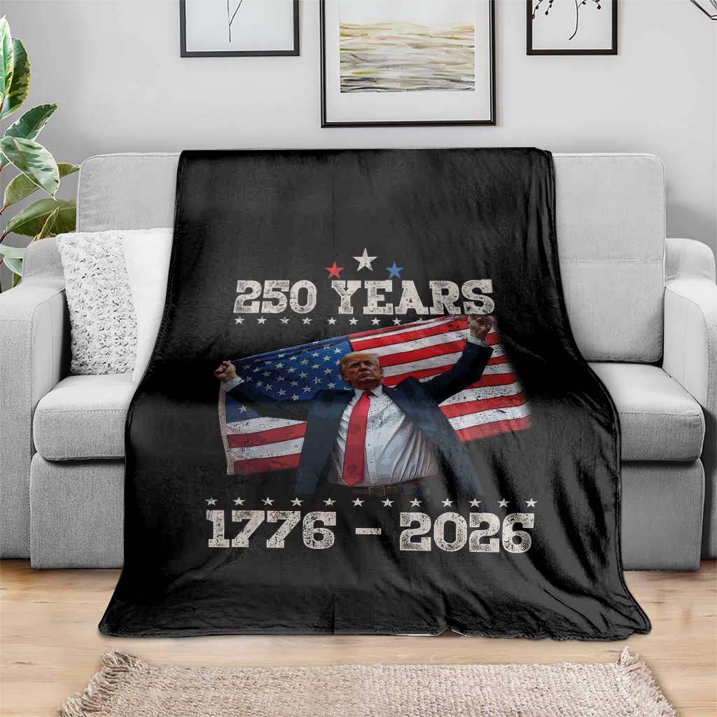 Trump 250th Anniversary Throw Blanket 250 Years America Vintage USA Flag TS11 Print Your Wear