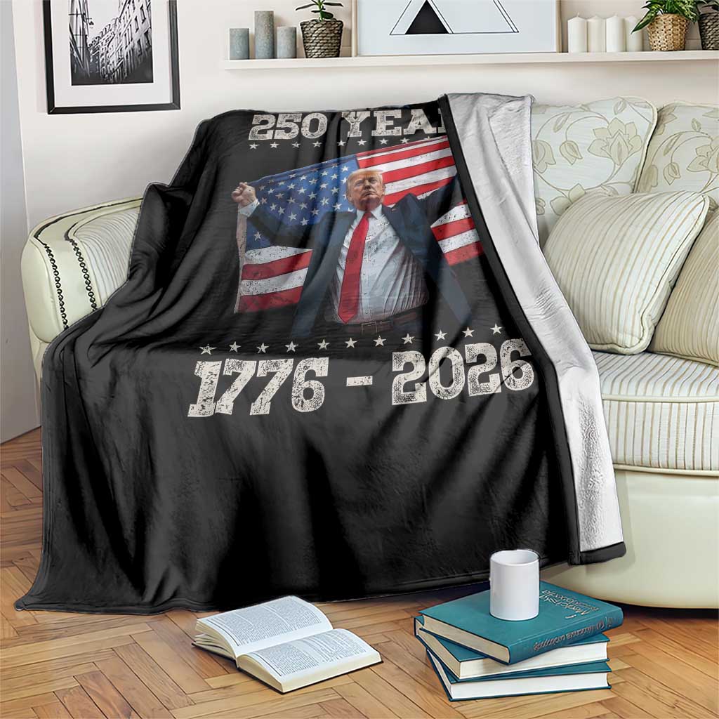 Trump 250th Anniversary Throw Blanket 250 Years America Vintage USA Flag TS11 Print Your Wear