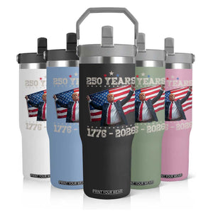 Trump 250th Anniversary Flip Straw Tumbler 250 Years America Vintage USA Flag TS11 Print Your Wear