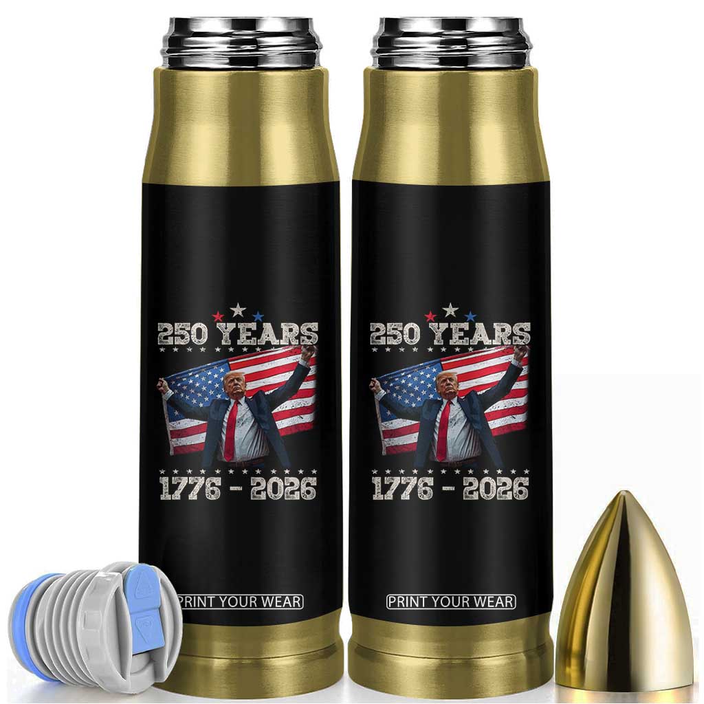 Trump 250th Anniversary Bullet Tumbler 250 Years America Vintage USA Flag TS11 Black Print Your Wear