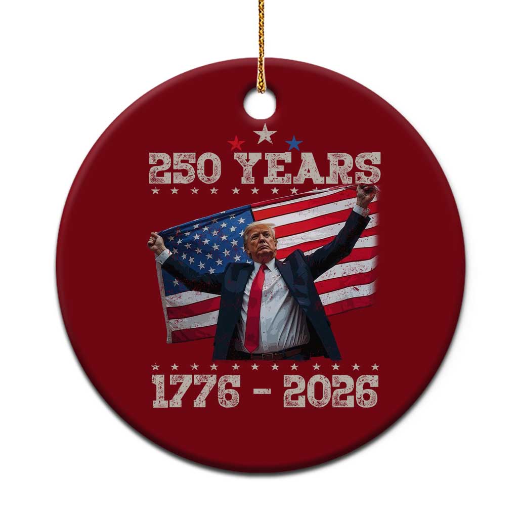 Trump 250th Anniversary Ceramic Ornament 250 Years America Vintage USA Flag TS11 1pc Red Print Your Wear