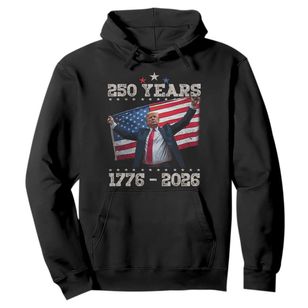 Trump 250th Anniversary Hoodie 250 Years America Vintage USA Flag TS11 Black Print Your Wear