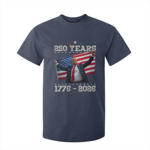 Trump 250th Anniversary T Shirt For Kid 250 Years America Vintage USA Flag TS11 Navy Print Your Wear