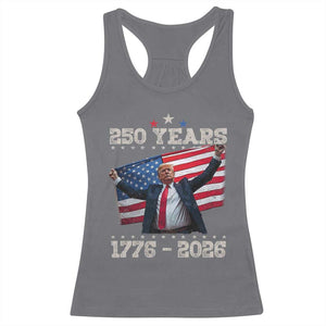Trump 250th Anniversary Racerback Tank Top 250 Years America Vintage USA Flag TS11 Charcoal Print Your Wear
