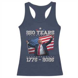 Trump 250th Anniversary Racerback Tank Top 250 Years America Vintage USA Flag TS11 Navy Print Your Wear